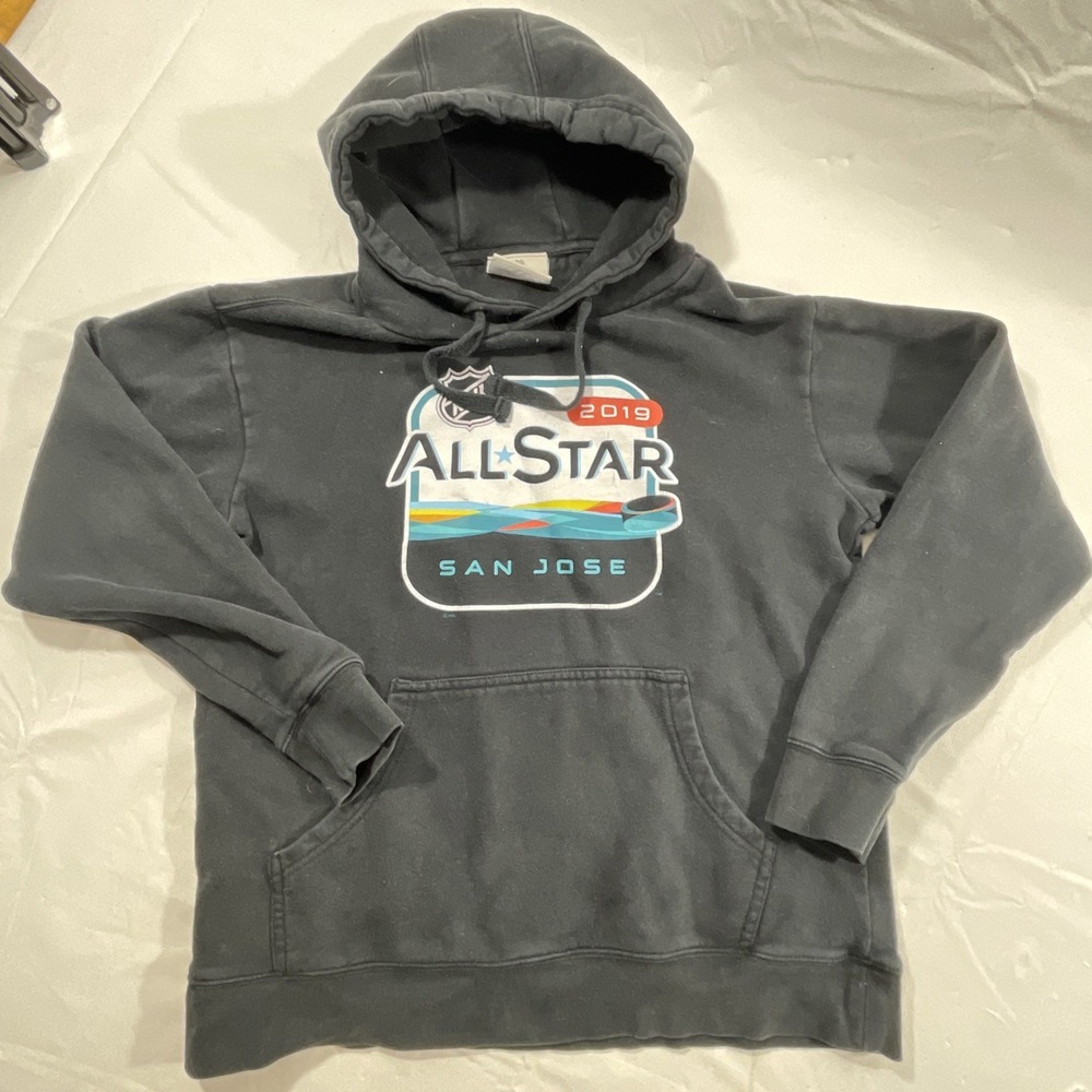 NHL 2019 All-Star Game‎ Hoodie Medium Gray San Jose Fanatics Pullover Sweatshirt